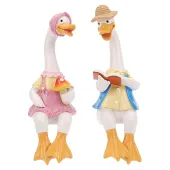Figurka Figurki Ogrodowe Ozdobne Dekoracja Ogrodowa Para Kaczek 2 szt