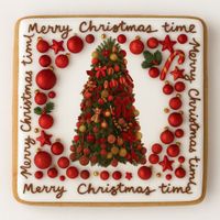 CIASTKO LUKROWANE RED TREE BOŻE NARODZENIE ROZ.M POZIOM RĘCZNIE ROBIONE