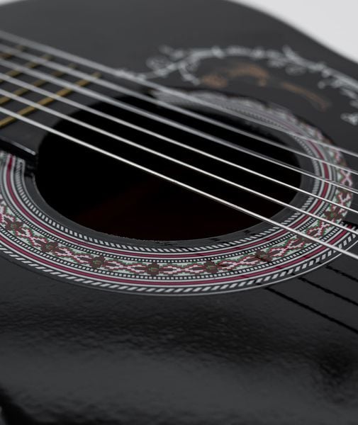 Gitara klasyczna 3/4 7/8 Black Czarna od 12 lat dla dzieci i dorosłych zdjęcie 4