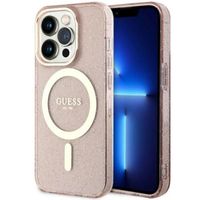 Guess GUHMP14LHCMCGP iPhone 14 Pro 6.1" różowy/pink hardcase Glitter Gold