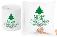 Na Święta Zestaw Poduszka + Skarbonka Prezent Z Nadrukiem Ze Zdjęciem