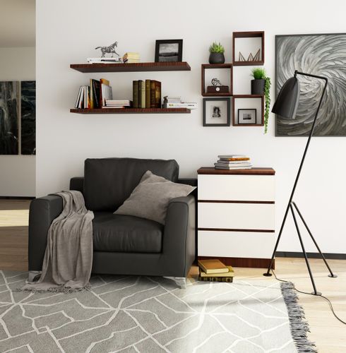 KOMODA K 60 cm 3 SZUFLADY WENGE / BIAŁA na Arena.pl