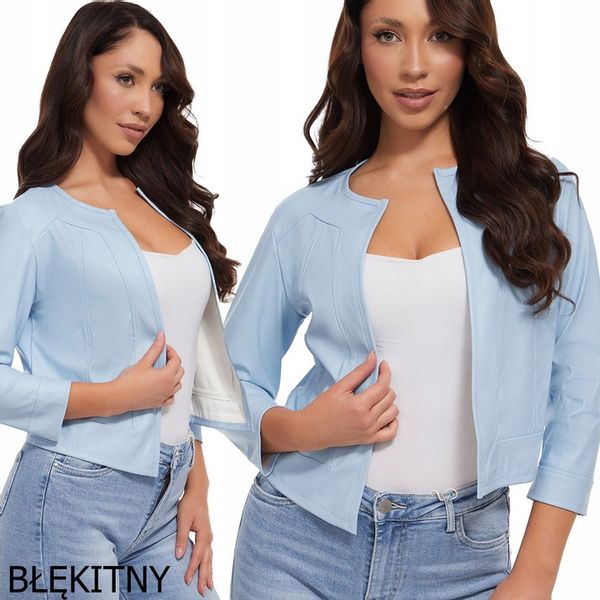 543__roz._M_ RAMONESKA NARZUTKA ŻAKIET EKO SKÓRA zdjęcie 3