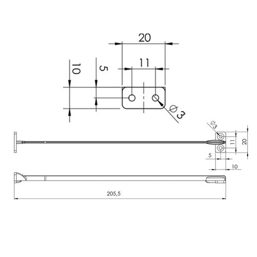 Ogranicznik kąta otwarcia frontu szafki przezroczysty na Arena.pl