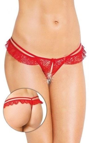 Stringi damskie z rozcięciem SoftLine 2452 M/L na Arena.pl