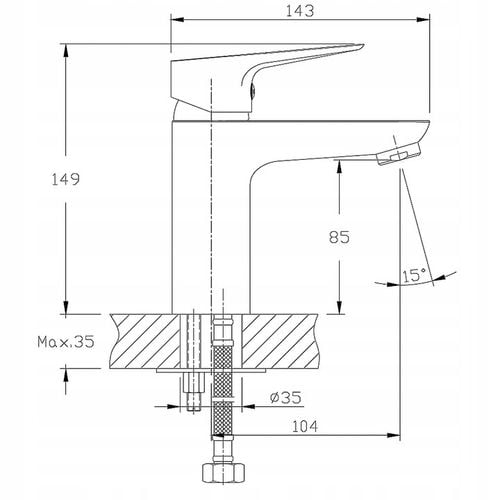 Kran do umywalki stojący bateria do łazienki umywalkowa oszczędna na Arena.pl