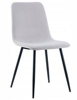 Krzesło do salonu i jadalni NOVA welurowe tapicerowane j.szare