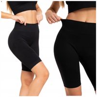 LEGGINSY DAMSKIE Krótkie Kolarki Bezszwowe Push-Up Wysoki Stan MORAJ M