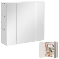 WISZĄCA SZAFKA ŁAZIENKOWA ŚCIENNA Z TRÓJDZIELNYM LUSTREM NOWOCZESNA LOFT