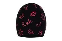 Broel HERMIONA czapka dla dziewczynki dwustronna czarny/fuksja 48-50