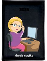 KALENDARZ A6 2026 TYGODNNIOWY KSIĄŻKOWY nadruk DLA BABCI Z IMIENIEM