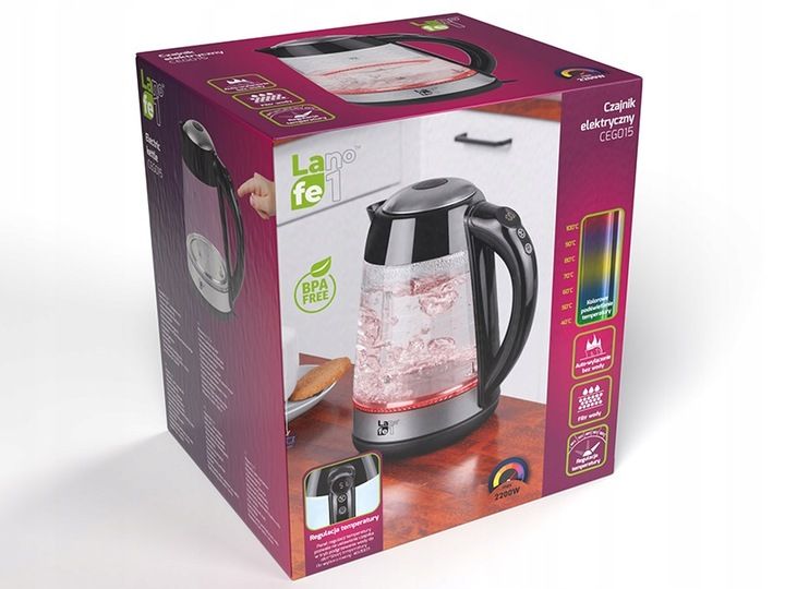 Czajnik z regulacją temperatury LAFE CEG015 1,7l zdjęcie 12