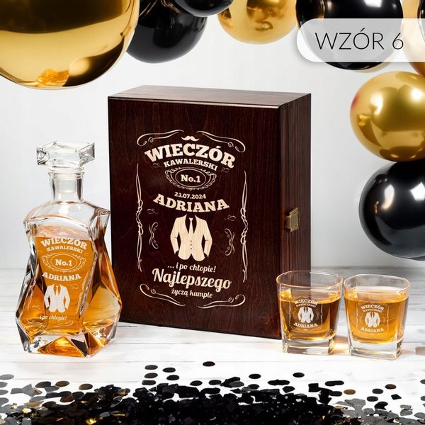 PREZENT NA WIECZÓR KAWALERSKI KARAFKA Z GRAWEREM SZKLANKI DO WHISKY GRAWER zdjęcie 13