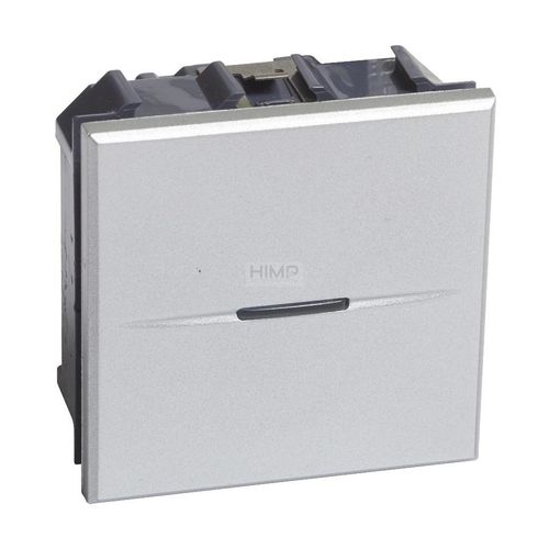 AXOLUTE - Łącznik jednobiegunowy 10AX (zaciski śrubowe) 2 moduły AXIAL aluminium Bticino HC4001M2N na Arena.pl