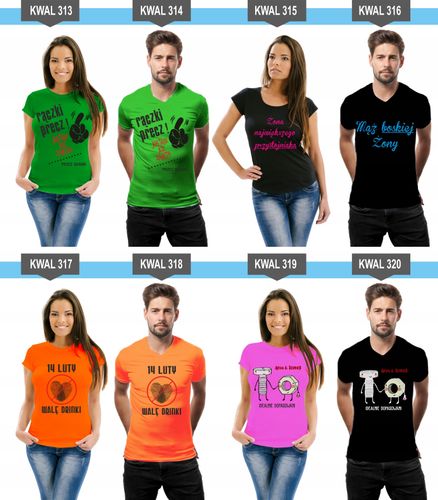 Koszulki z nadrukiem dla Par Prezent Mąż Żona na Arena.pl