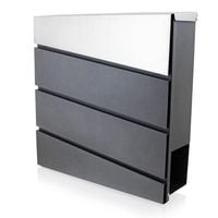 SKRZYNKA NA LISTY STAL OCYNKOWANA Z PRZEGRODKA NA GAZETY