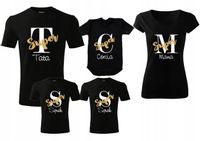 Zestaw koszulek dla rodziny MAMA TATA SYN 5szt