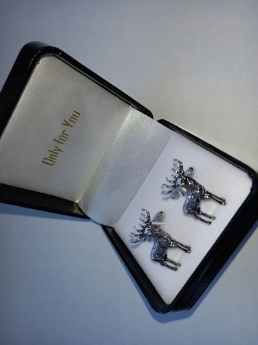 Srebrne spinki do mankietów koszuli EXC Jeleń Daniel dla Myśliwego Leśnika na Arena.pl