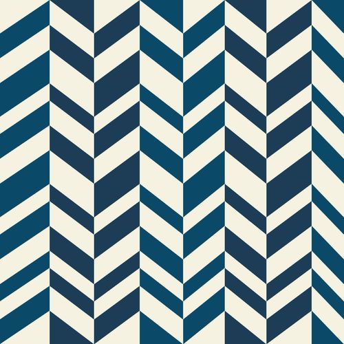 Tapeta Do Salonu Niebieska JODEŁKA Wzór Vintage na Arena.pl