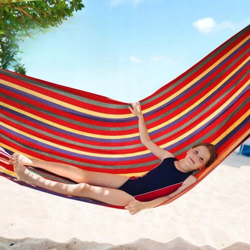 HAMAK OGRODOWY ze stelażem dwuosobowy brazylijski DUŻY RED GARDEN ZESTAW na Arena.pl