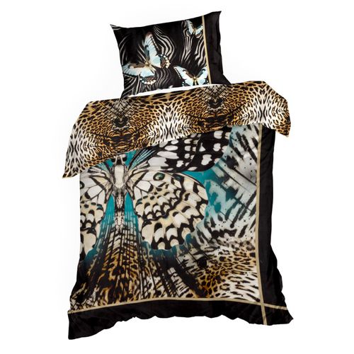 Pościel 160x200 + 70x80 Eva Minge makosatyna brąz  luksus na Arena.pl