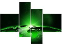 130CM 90 OBRAZ 4 ELEM LIMONKOWY ŚWIAT ŚCIENNY