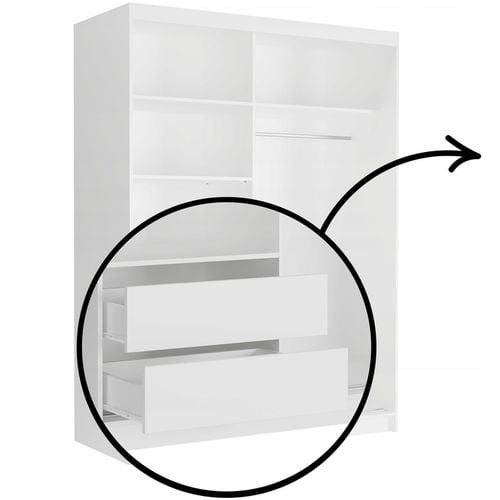 Szafa przesuwna Rivano VI 150 cm z lustrem na Arena.pl