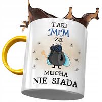 Kubek Żółty Dla Mima Taki Mim Że Mucha Nie Siada Z Nadrukiem Ze Zdjęciem