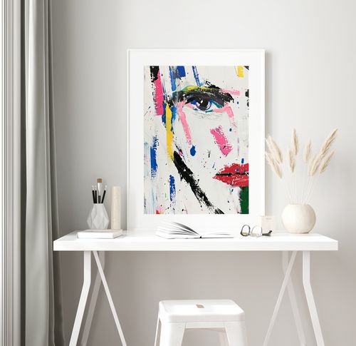Plakat abstrakcja portret twarz 50x70 cm na Arena.pl