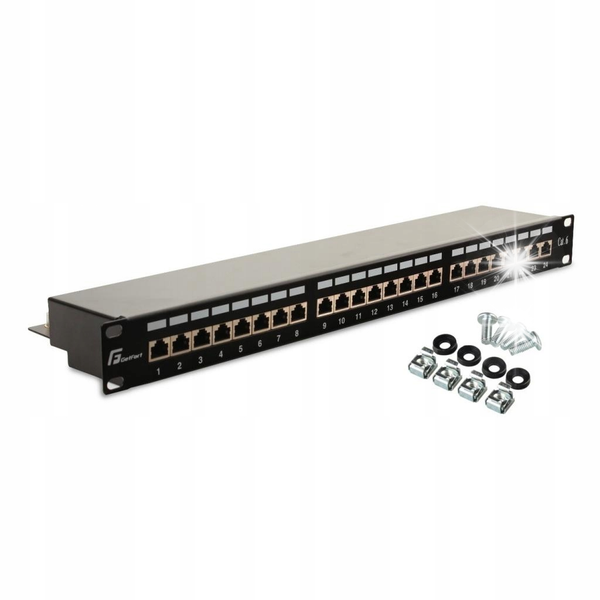 PATCH PANEL FTP CAT.6 24 PORTY PGF-6FTP24-B6 zdjęcie 1
