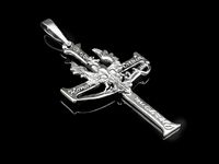 MĘSKI KRZYŻYK SREBRNY PATRIOTYCZNY BÓG HONOR OJCZYZNA SREBRO 925 OKSYDOWANE