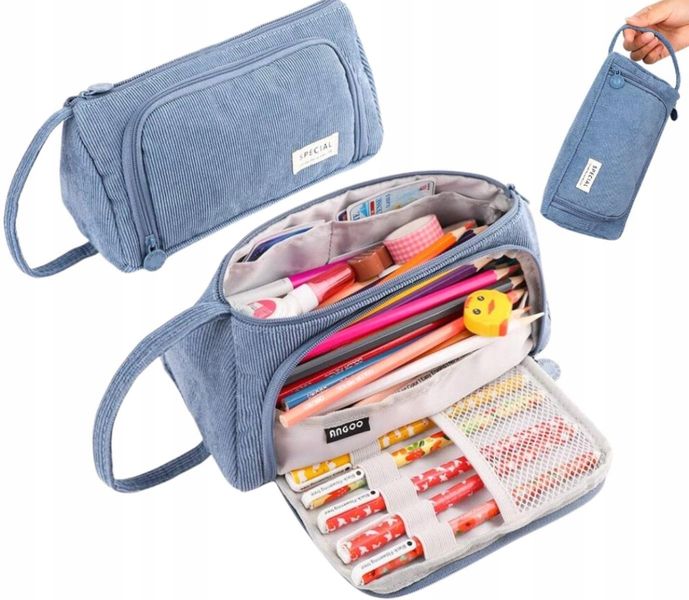 Duży Piórnik 3W1 Rozkładany Kosmetyczka Saszetka zdjęcie 3