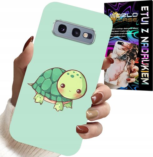 ETUI DO SAMSUNG GALAXY S10E - SŁODKIE ŻÓŁWKI WZORY DLA DZIECI + FOLIA na Arena.pl