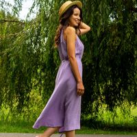 100% bawełna LAVENDER muślinowa sukienka, Boho