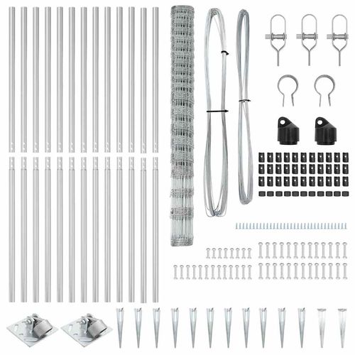 Ogrodzenie pastwiskowe Srebrny 25 x 1.6 m Stal galwanizowana na Arena.pl