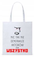 Torba Biała Eco Shopper Dla Aktora Aktorki Prezent Z Nadrukiem Ze Zdjęciem