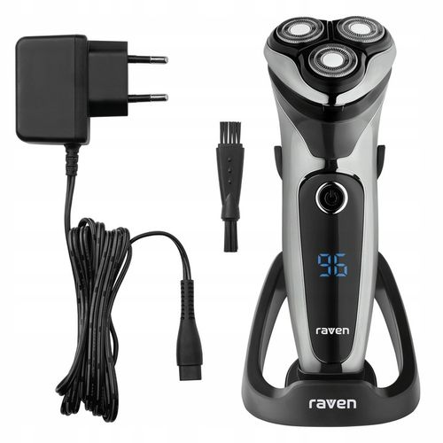 Golarka męska rotacyjna RAVEN EGM003SX LED 99min Trymer + stacja na Arena.pl