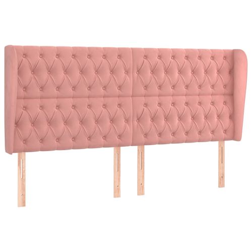 Zagłówek uszak, różowy, 183x23x118/128 cm, aksamit na Arena.pl