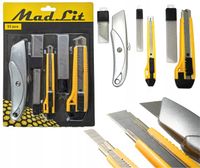 ZESTAW TAPECIAK NÓŻ Z OSTRZEM ŁAMANYM 3szt + WYMIENNE OSTRZA 30szt