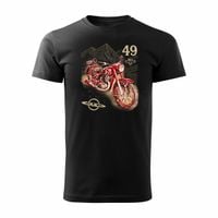 Koszulka z motocyklem motocykl Iz 49 legend męska czarna REGULAR S