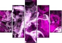 105CM 150CM OBRAZ 5 ELEM WARIACJE FIOLETEM DRUK