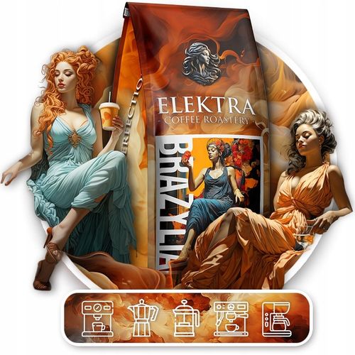 Kawa Ziarnista 1kg x2 BRAZYLIA Crema Elektra Świeżo Palona Blue Orca Coffee na Arena.pl