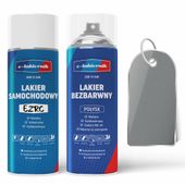 lakier samochodowy w sprayu + bezbarwny peugeot ezr/ezrc gris aluminium