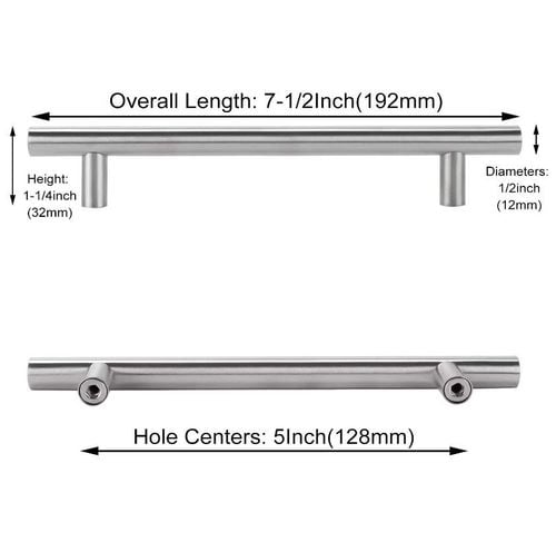 Zestaw 10 Uchwytów Do Szafek Srebrne 20 Cm na Arena.pl