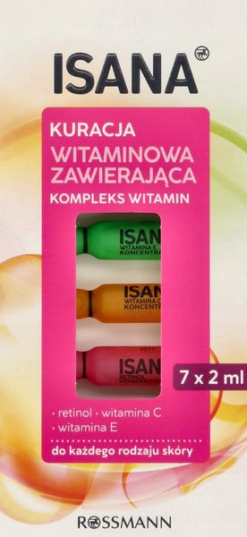 ISANA VITAMIN BOOSTER KURACJA DO TWARZY 7X2 ML zdjęcie 1