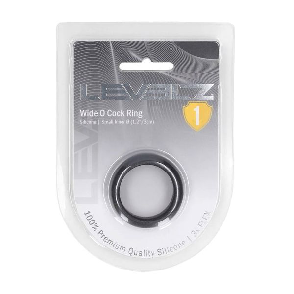 Wide O Silicone Cockring - S - 30Mm - Black zdjęcie 2