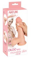 dildo realistyczne nature skin z ruchomą skórą 19,9 cm tpe