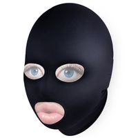 Czarna Maska Bdsm Rozciągliwa Kominiarka