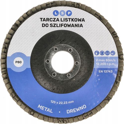 TARCZA LISTKOWA LAMELKA 125 DO SZLIFOWANIA DREWNA METALU LAMELKOWA na Arena.pl