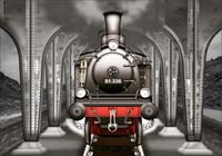 FOTOTAPETA fototapety pociąg tunel lokomotywa